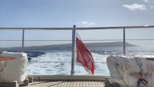Malta Mar Mediterraneo Ottobre 2023 Lasciando Malta Sullo Yacht Con — Video Stock