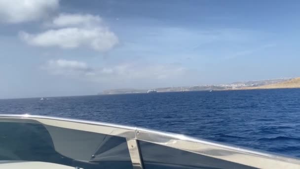 Malta Island Odhaluje Střelu Jachty Vysoce Kvalitní Záběry — Stock video
