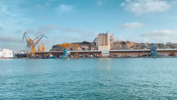 Valletta Malta Października 2023 Nabrzeże Parlatorio Wharf Malta Dry Dock — Wideo stockowe