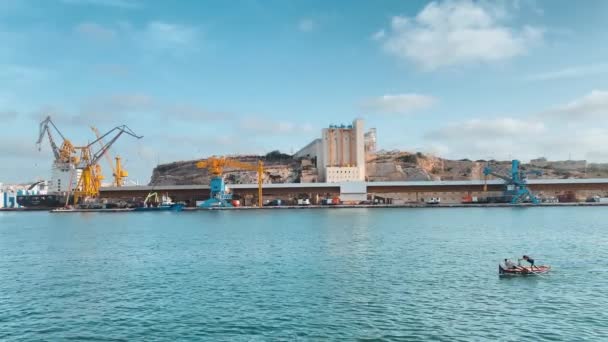 Valeta Malta Octubre 2023 Parlatorio Wharf Malta Dry Dock Kordin — Vídeo de stock
