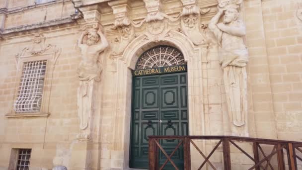 Мдіна Мальта Листопада 2023 Музей Собору Павла Музей Релігійного Мистецтва — стокове відео