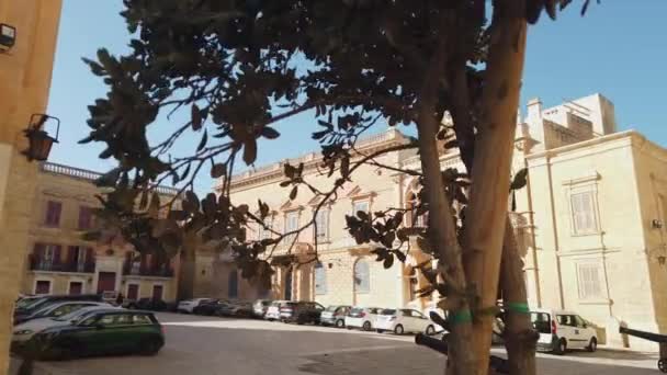 Mdina Malta Novembre 2023 Palazzo Dei Vescovi Piazza San Paolo — Video Stock