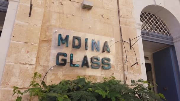 Mdina Malta Noviembre 2023 Mdina Glass Productor Líder Cristalería Hecha — Vídeo de stock