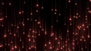 Parlayan yıldız yağmuru. Noel arkaplanını kutluyoruz. Yüksek kaliteli FullHD görüntüler