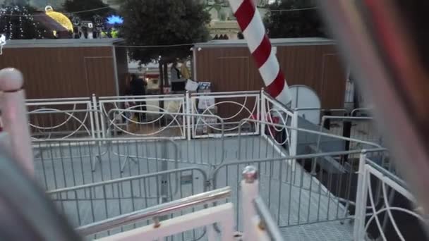 Valeta Malta 2023 Fairyland Rudolf Wheel Ride Fontana Acqua Tritone — Video Stock