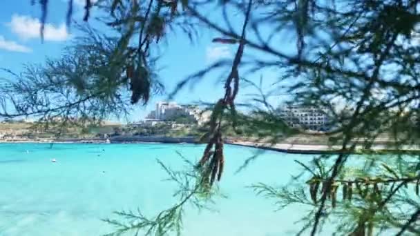 Qawra 지중해에서 크리스탈 청록색 깨끗한 고품질 — 비디오