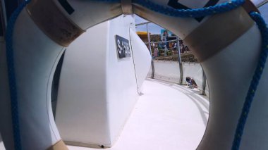 Comino, Malta 29.05.2024 - Comino Adası Malta feribotunun detaylı çekimi. Yüksek kalite fotoğraf