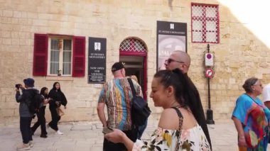 Mdina, Malta 20.11.2024 - St. Peters Manastır Müzesi Dış Hatlar. Yüksek kalite 4k görüntü