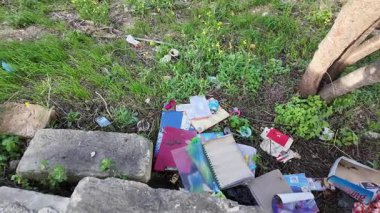 Mdina, Malta 23.11.2024 - Mdina Malta 'da çöplük ve çöp sahası. Yüksek kalite 4k görüntü