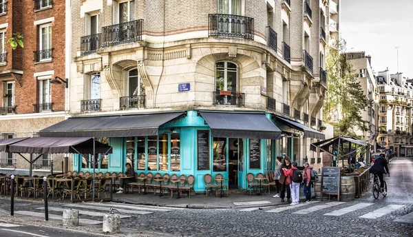 Paris France October 2020 View Barourcq Terrace Bar Restaurant Villette — стокове фото
