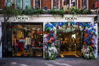 London, England, Nov 2022, view of IKKS Paris a clothes shop in Carnaby Street, Soho