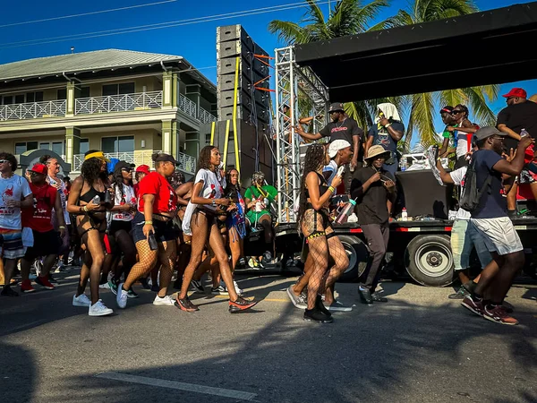 Grand Cayman Ilhas Cayman Maio 2023 Vista Dos Frequentadores Carnaval — Fotografia de Stock
