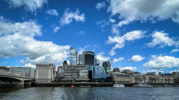 Inggris Britania Raya April 2023 Pemandangan Kota London Oleh Sungai — Stok Foto