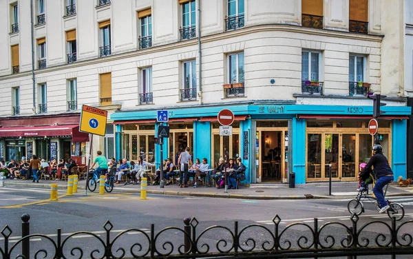 Paříž Francie Října 2022 Výhled Valmy Restauraci Okrsku Hlavního Města — Stock fotografie
