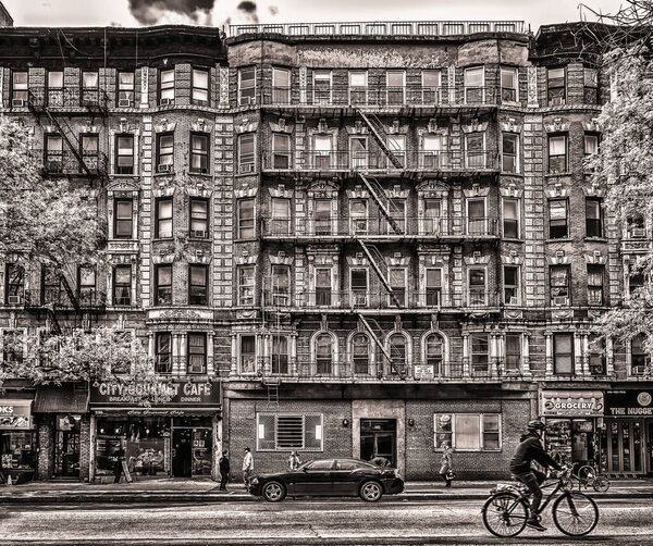 New York City, USA, May 14th 2018, urban scene in the 14th street, East Village, Manhattan