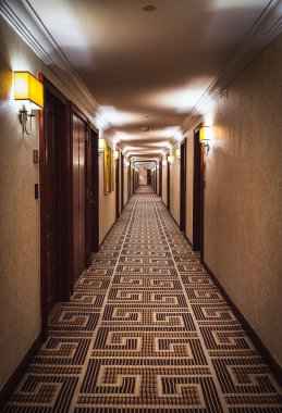 New York City, ABD, 30 Nisan 2024, Lotte New York Palace Hotel koridoru manzaralı