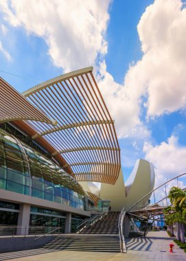 Singapur, 5 Şubat 2024, Marina Körfezi Sands Dükkanları ve Sanat Müzesi manzarası