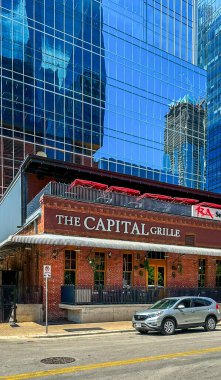 Teksas, ABD, 29 Mayıs 2024, Capital Grille manzarası, 4. caddedeki güzel bir lokanta ve biftek evi.