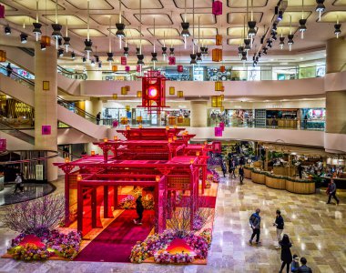 Admiralty, Hong Kong Island, Jan 29th 2024, view indoor Pacific Place, a complex of office towers, hotels and a shopping centre  clipart