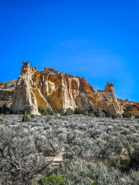 View of Grosvenor Arch, a sandstone formation in the Grand Staircase-Escalante National Monument  clipart