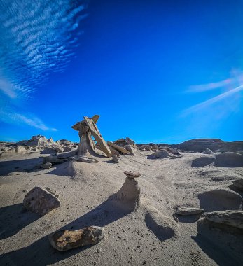 Bisti Çorak Toprakları 'ndaki kaya oluşumu New Mexico' nun Four Corners bölgesinde bulundu.
