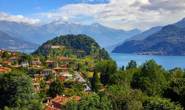 Bellagio Villaggio Sul Lago Como Italia Vista Panoramica Collina Con — Foto Stock