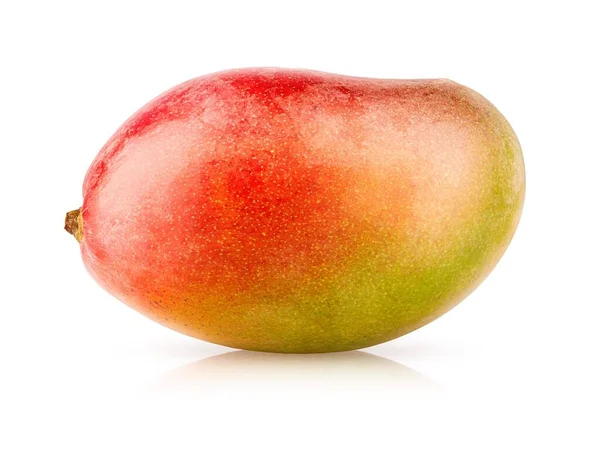 Fruta Exótica Mango Mango Fresco Entero Aislado Sobre Fondo Blanco —  Fotos de Stock