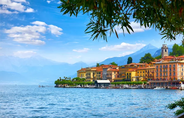 Bellagio Village Lake Como Italy Panoramic View Hill Park Antique — 图库照片