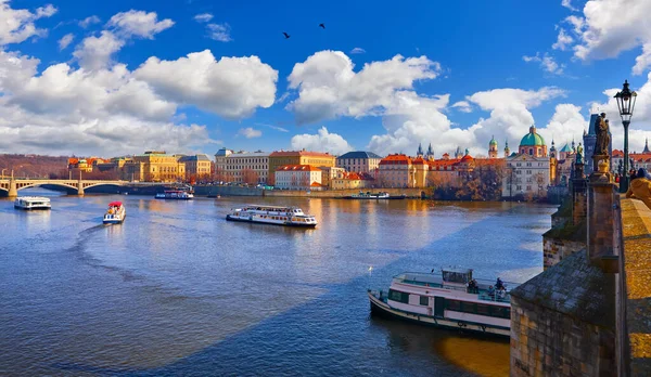 Cidade Velha Praga República Checa Sobre Rio Vltava Com — Fotografia de Stock