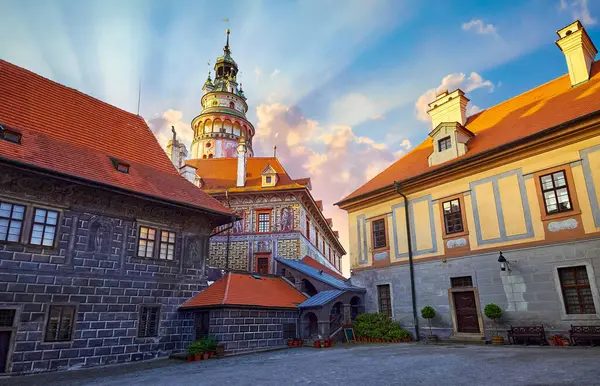 Tschechien Krumlov Republik Alte Burg Cesky Krumlov Mittelalterliche Antike — Stockfoto