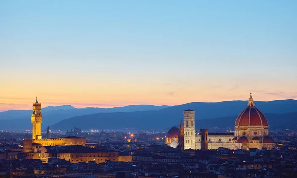 Флоренция Тоскана Италия Вид Закат Кафедрального Собора Санта Мария Дель — стоковое фото