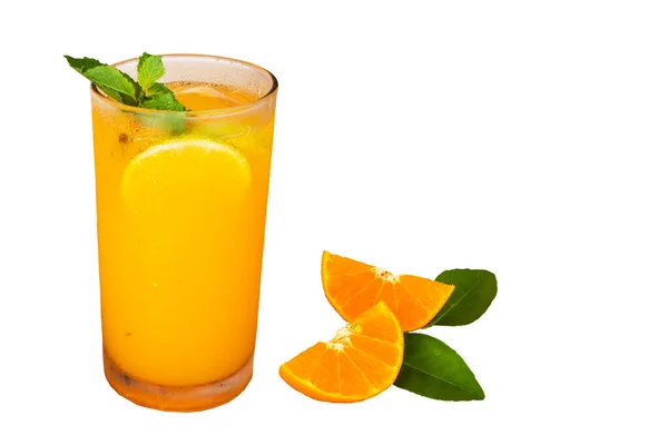Bebidas Saludables Base Hierbas Jugo Naranja Helado Para Cuidado Salud Imágenes de stock libres de derechos