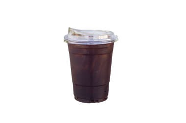 Kızarmış kahve, amaricano buzlu içecek, şeker menüsü yok.