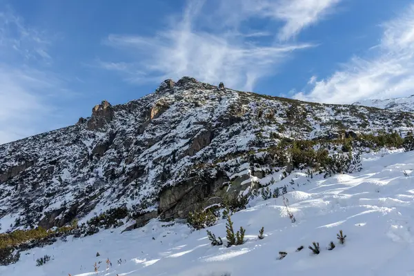 Καταπληκτικό Χειμερινό Τοπίο Του Όρους Ρίλα Κοντά Στην Κορυφή Malyovitsa — Φωτογραφία Αρχείου