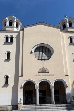 VIDIN, BULGARIA - 23 Mayıs 2021: Bulgaristan 'ın Vidin kentindeki Tipik İnşaat ve Sokak