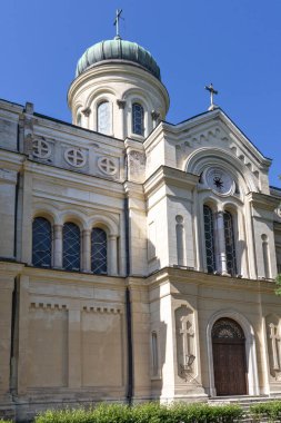 VIDIN, BULGARIA - 23 Mayıs 2021: Bulgaristan 'ın Vidin kentindeki Tipik İnşaat ve Sokak