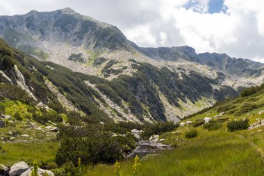Bulgaristan 'ın Pirin Dağı' ndaki Banderitsa Nehri yakınlarındaki inanılmaz manzara