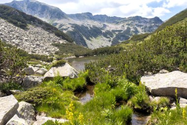 Bulgaristan 'ın Pirin Dağı' ndaki Banderitsa Nehri yakınlarındaki inanılmaz manzara