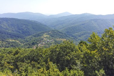 Bulgaristan 'ın Pernik Bölgesi, Kamenititsa zirvesi yakınlarındaki Erul dağının yaz manzarası