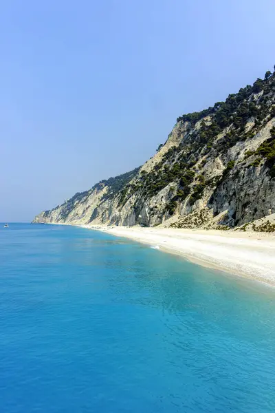 Pemandangan Panorama Yang Menakjubkan Dari Garis Pantai Lefkada Kepulauan Ionia Stok Foto Bebas Royalti