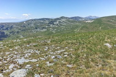 Bulgaristan 'ın Belmeken Barajı yakınlarındaki Rila Dağı' nın muhteşem manzarası