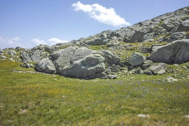 Bulgaristan 'ın Kalin zirvesi yakınlarındaki Rila Dağı' nın İnanılmaz Yaz Manzarası
