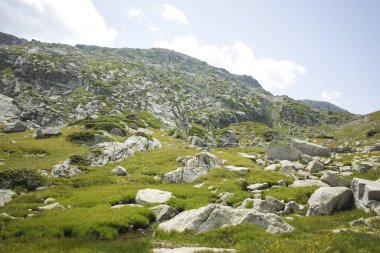 Bulgaristan 'ın Kalin zirvesi yakınlarındaki Rila Dağı' nın İnanılmaz Yaz Manzarası