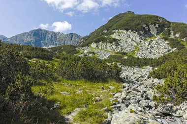 Bulgaristan 'ın Kupens zirvesi yakınlarındaki Rila Dağı' nın İnanılmaz Yaz Manzarası