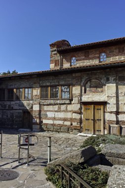 NESSEBAR, BULGARIA - 12 Ağustos 2018: Bulgaristan 'ın Burgaz Bölgesi' nin eski Nessebar kasabası