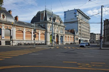 GENEVA, SWitzERLAND - 17 Haziran 2023: İsviçre 'nin Cenevre kentinin şaşırtıcı Sunset Manzarası