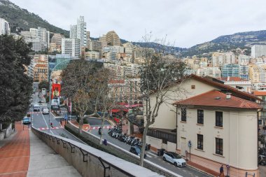 Monte CARLO, Monako - 26 Ocak 2024: Monte Carlo, Monako 'nun Muhteşem Panoraması