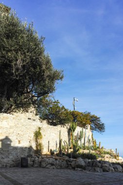 ANTIBES, FRANCE - 29 Ocak 2024: Antibes limanı panoraması, Provence Alpes-Cote d 'Azur, Fransa