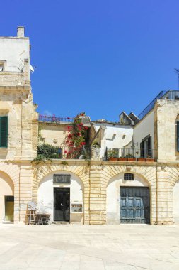 LECCE, İtalya - 12 Mayıs 2024: İtalya 'nın Apulia Bölgesi' ndeki Eski Lecce kasabasının muhteşem manzarası