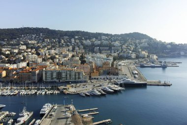 GÜZEL, FRANCE - 28 Ocak 2024: Nice, Provence Alpes-Cote d 'Azur, Fransa' nın Muhteşem Panoraması